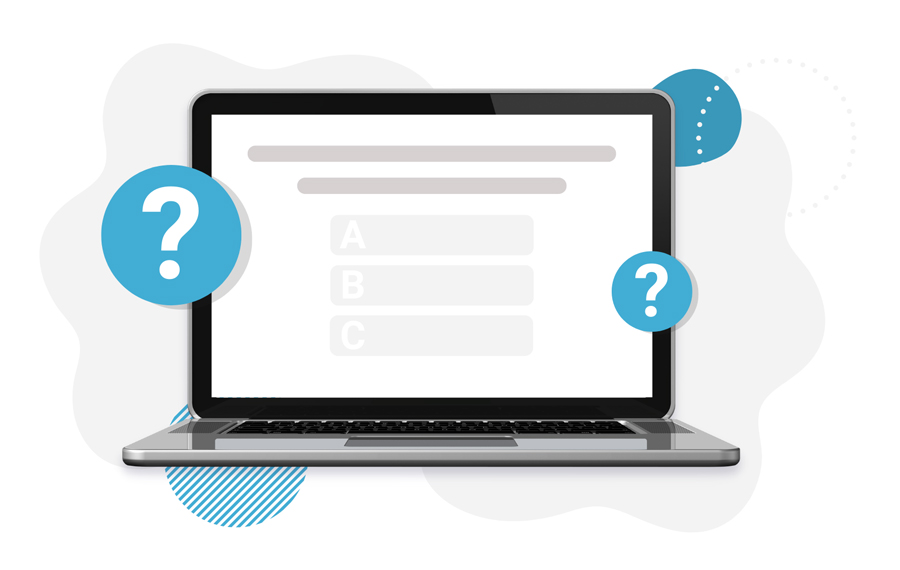 Computer with Quiz